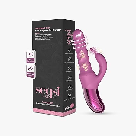 Seqsi Dildo Vibrator Sex Toy for Women, Dust Pink