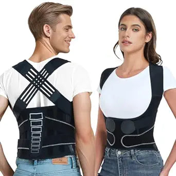 Enthra Back Brace Posture Corrector for Women and Men with  Spine Vertical Alignment System, Medium (Waist 32"-40")