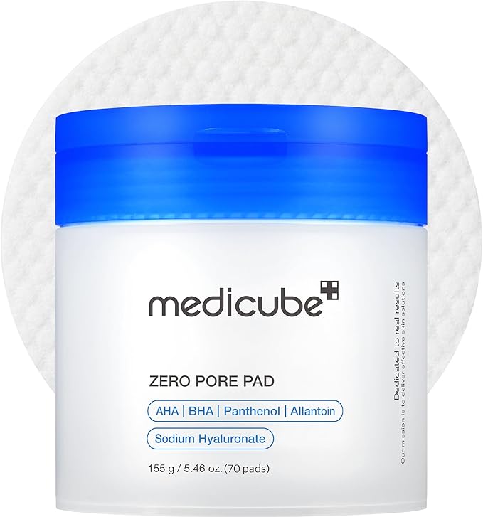 Medicube Zero Pore Pads 2.0, Dual-Textured Facial Toner Pads, 155g (70 Pads)
